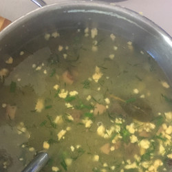 ГРИБНОЙ СУП С ЯЙЦОМ