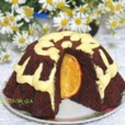 Шоколадный пудинг с цельным апельсином