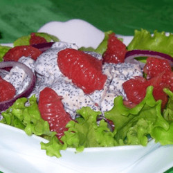 Салат из курицы, грейпфрута и мака | Ленивая кухарка