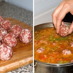 Наваристый суп с фрикадельками