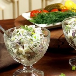 Сельдь с яблоком + МАР. ОГУР, ЛУК, СМЕТАНА