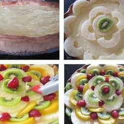 Торт из песочного теста с фруктами