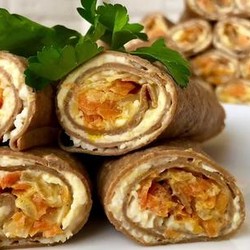 Печёночные трубочки с начинкой