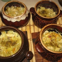 Капуста тушенная с куриным филе