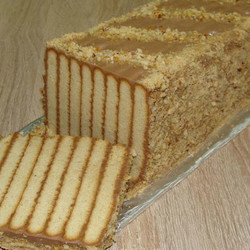 Торт без выпечки "Полосатый".