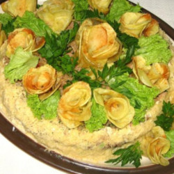 Картофельный торт с мясным фаршем