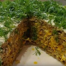 Торт из говяжей печени классический