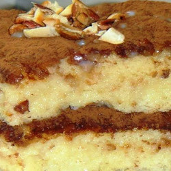 Бисквитный торт пропитанный сгущенкой