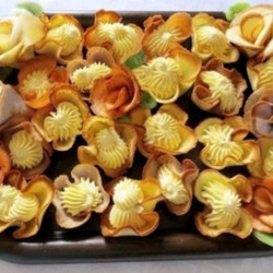 Печенье — розочки с кремом