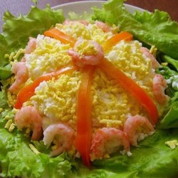 Диетический салат "Дары моря"