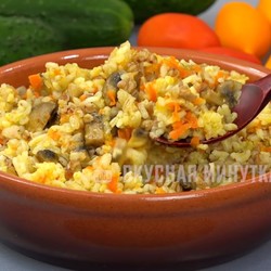 Каша из 4-х круп с грибочками. Очень вкусная!