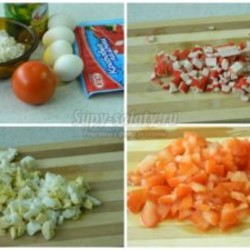 Салат с крабовыми палочками, помидорами и кукурузой - Мамин советник