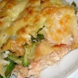 Запеканка из цветной капусты с курицей