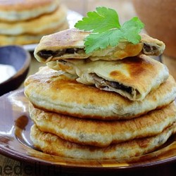 Лепёшки с грибами