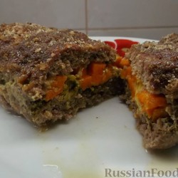 Мясной рулет с тыквой и сыром