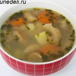 Грибной суп из вешенок