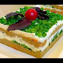 Печеночный торт с творожным сыром