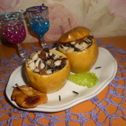 Яб., фарш. д.рисом, курицей и изюмом