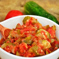 ЛЕЧО ИЗ ОГУРЦОВ И БАКЛАЖАНОВ