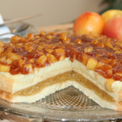 Яблочный торт с белым вином / лазурь-желе