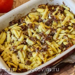 Картофель с фаршем в духовке