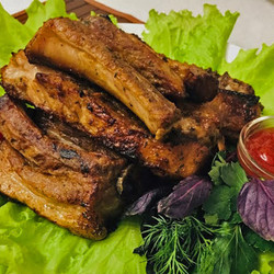 Запеченные свиные ребрышки