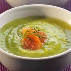 Кремсуп с брокколи  С ЛОСОСЕМ