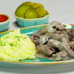 Бефстроганов. Ужин за 30 минут.