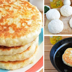 Сырные лепешки с начинкой на кефире