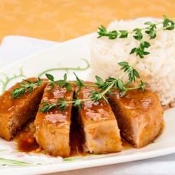 Свинина, маринованная в соевом соусе и лимонном соке