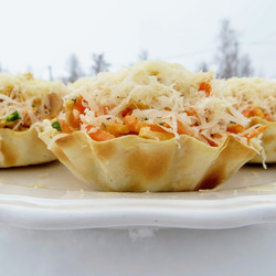 Закусочные тарталетки Новогодний снежок