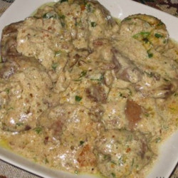 Печень в ореховом соусе и с чесночком | Ленивая кухарка