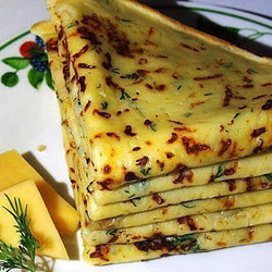 Сырные блины с зеленью