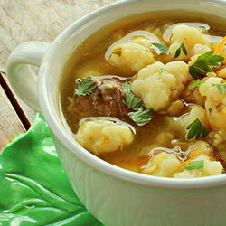 Постный суп с цв. капустой