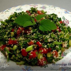 БУЛГУР, ПОМИДОРЫ, ЗЕЛЕНЬ