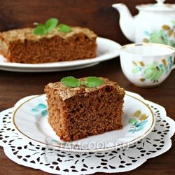 Шоколадный манник с халвой