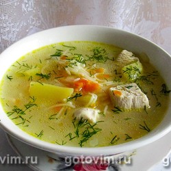 Куриный суп с вермишелью «паутинка» и колбасным сыром в мультиварке. Рецепт с фото