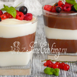 Шоколадно-ванильный пудинг