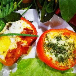 Яйца по-итальянски, запеченные в перце