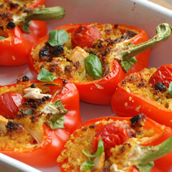 Фаршированный перец запечённый в духовке - просто объедение