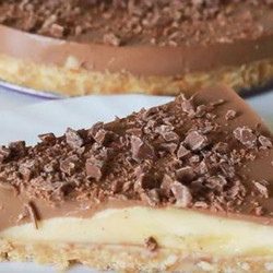 Шоколадно-банановый торт без выпечки за 15 минут.