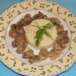 КУР.ПЕЧ.+БЕЛОЕ ВИНО, СЛИВКИ И ГРИБЫ