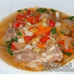 Суп с баклажанами и мясом - 10 пошаговых фото в рецепте