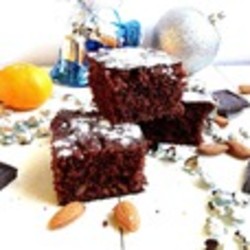 Шоколадно-миндальный манник с халвой