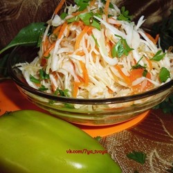 Остренькая капуста быстрого приготовления.