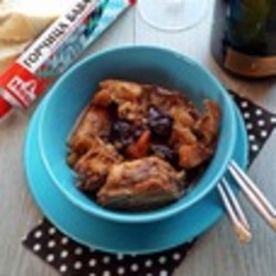 Кролик в темном пиве с горчицей