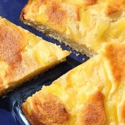 Творожный пирог с ананасами