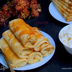 Блины с творогом.