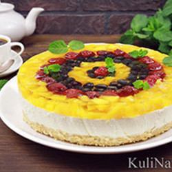 Творожный торт без выпечки с желатином рецепт