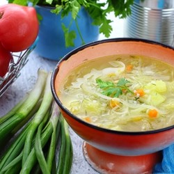 Рисовый суп с квашеной капустой